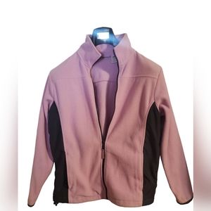 Pink & Gray Athletic Works Zip Up Jacket